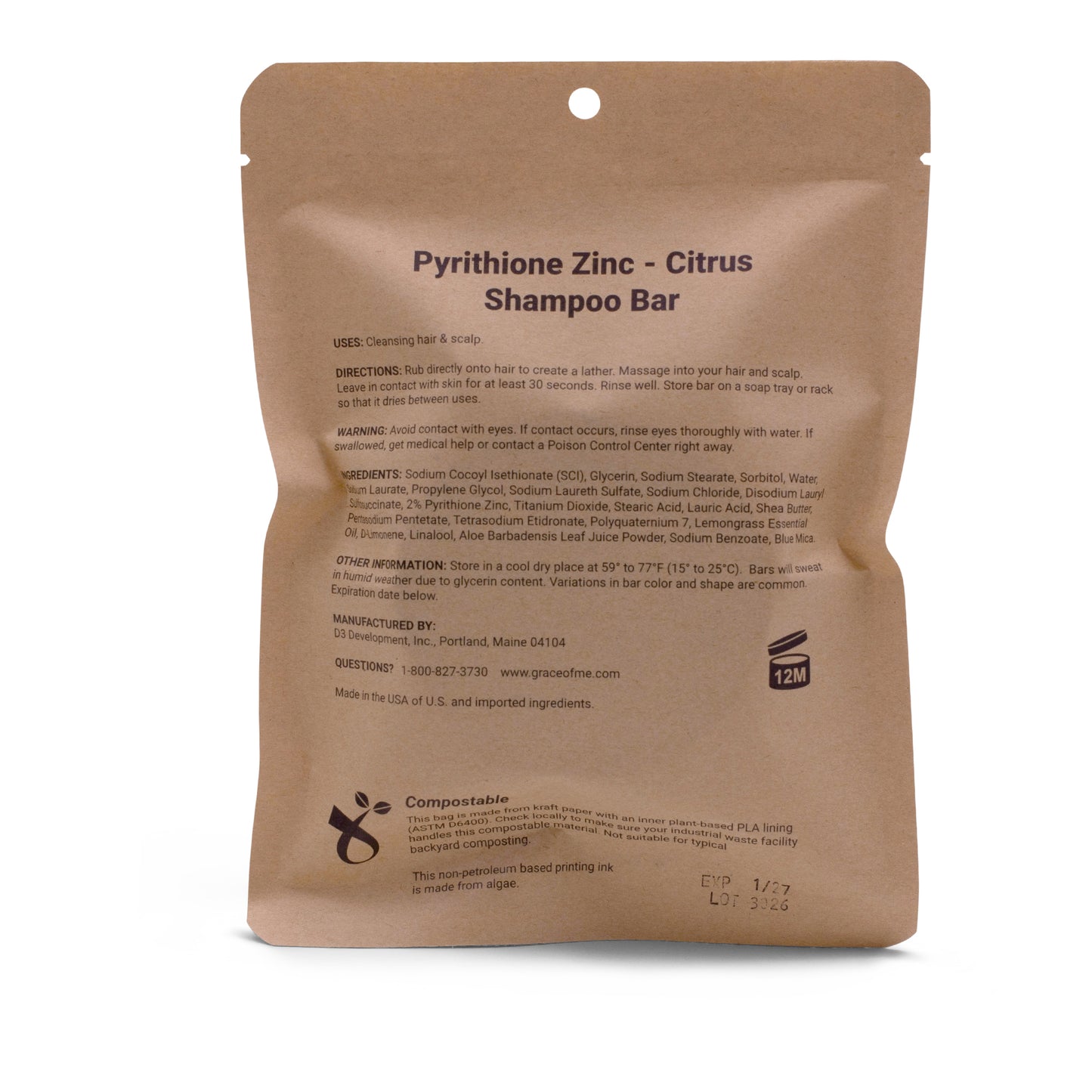 2% Pyrithione Zinc Shampoo Bars