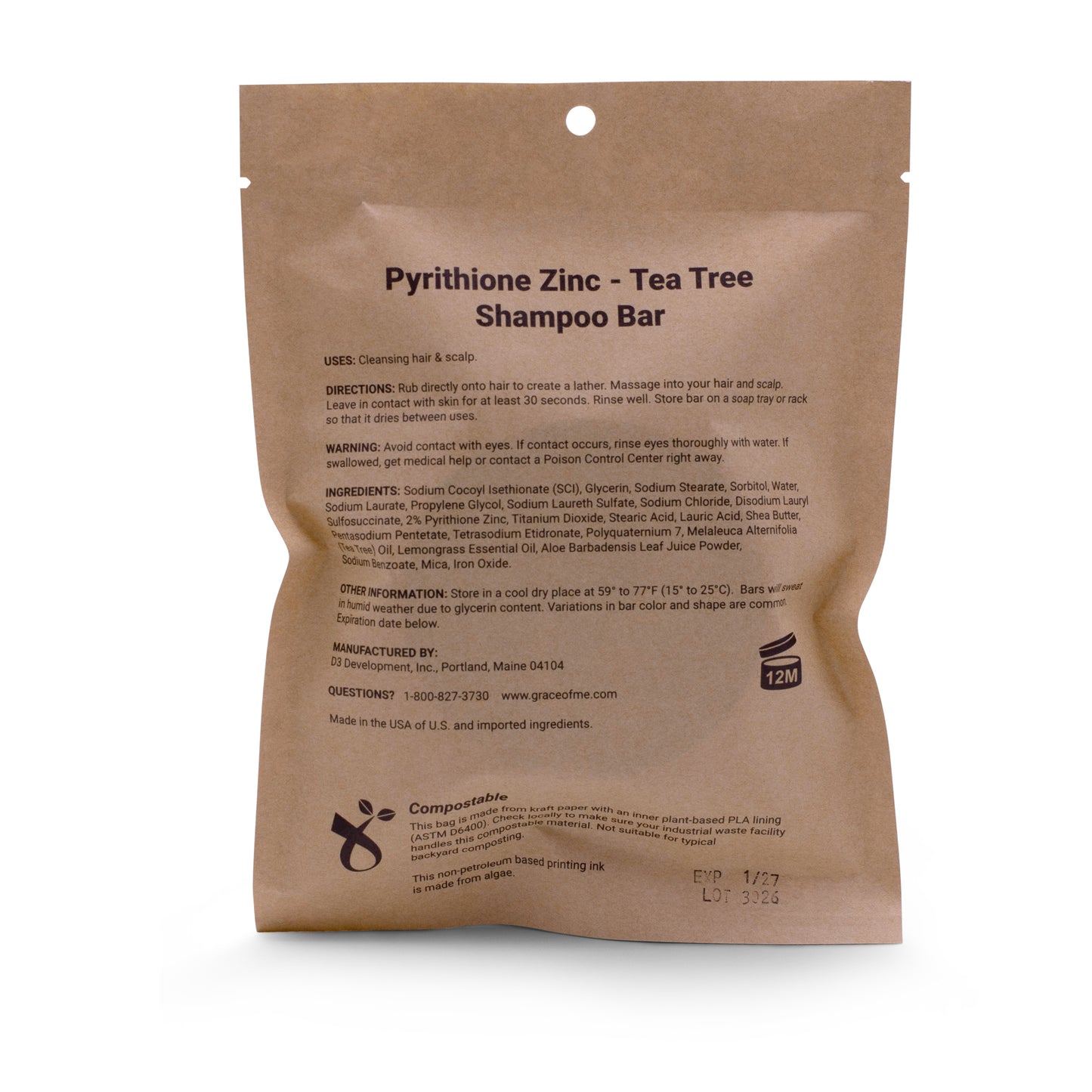 2% Pyrithione Zinc Shampoo Bars