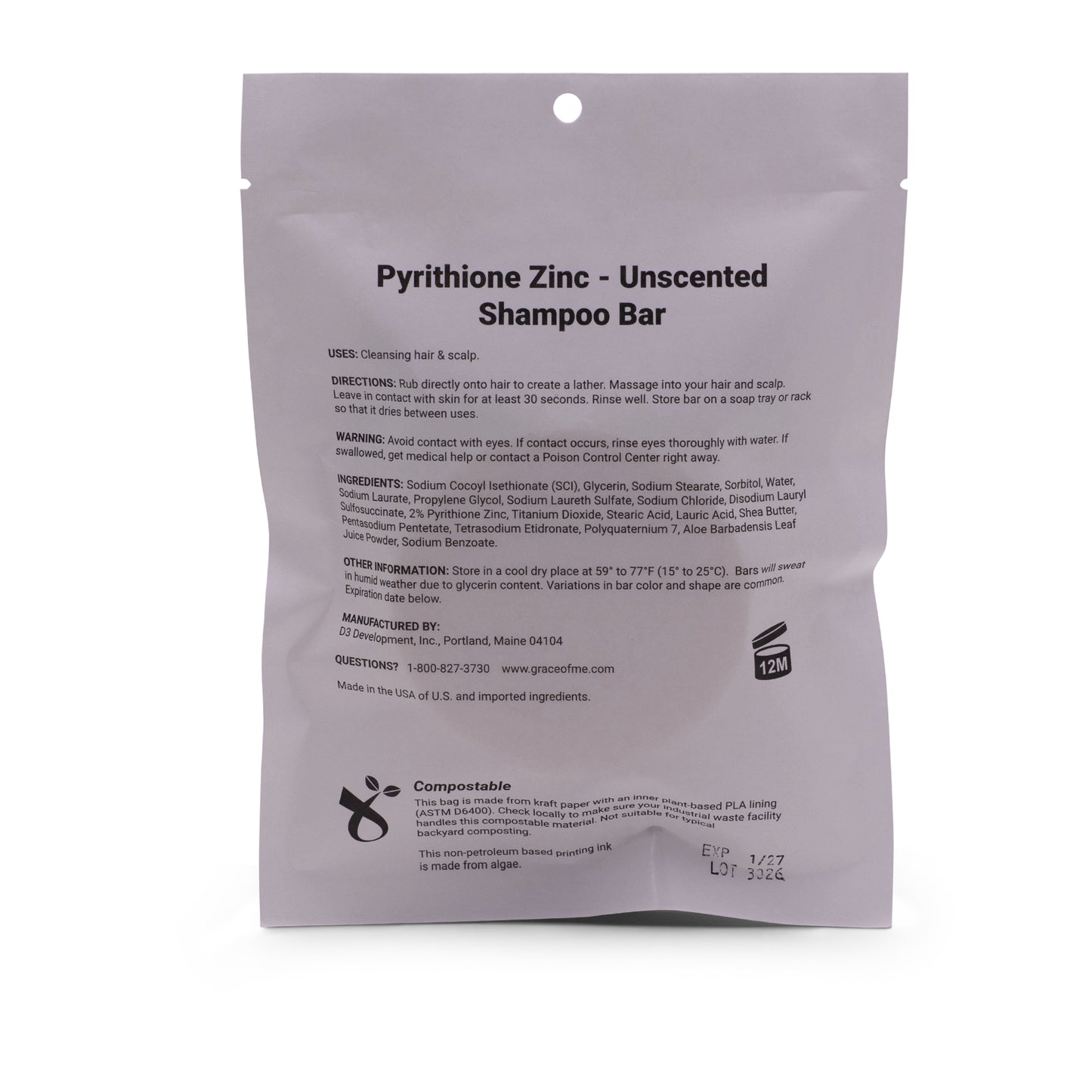 2% Pyrithione Zinc Shampoo Bars