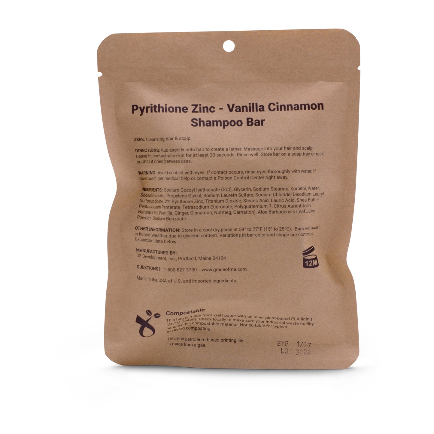 2% Pyrithione Zinc Shampoo Bars
