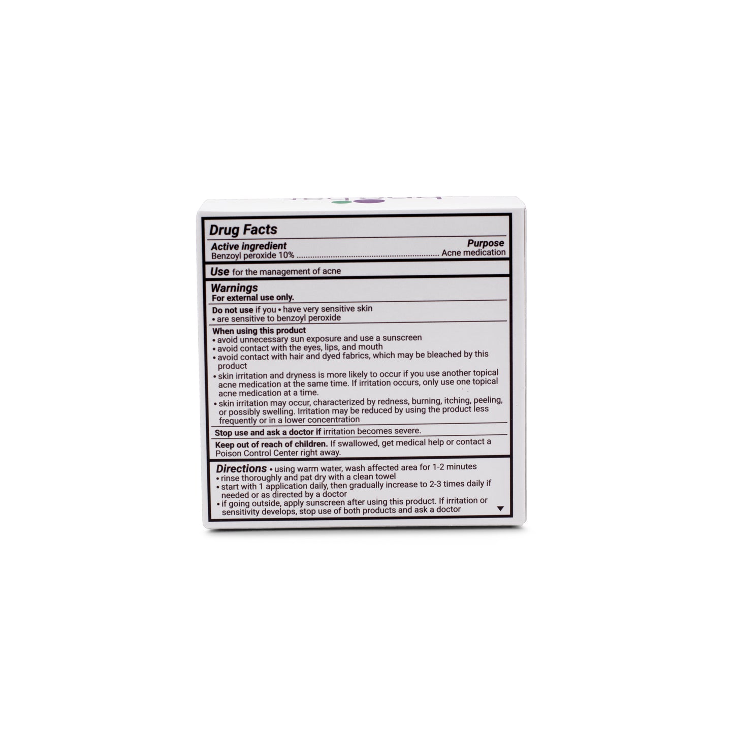 10% Benzoyl Peroxide Cleansing Bar (non-soap) - Unscented