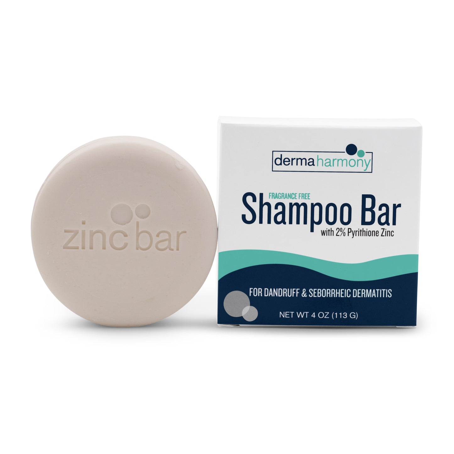 2% Pyrithione Zinc Dandruff & Seborrheic Dermatitis Shampoo Bar - Fragrance-Free - 4 oz