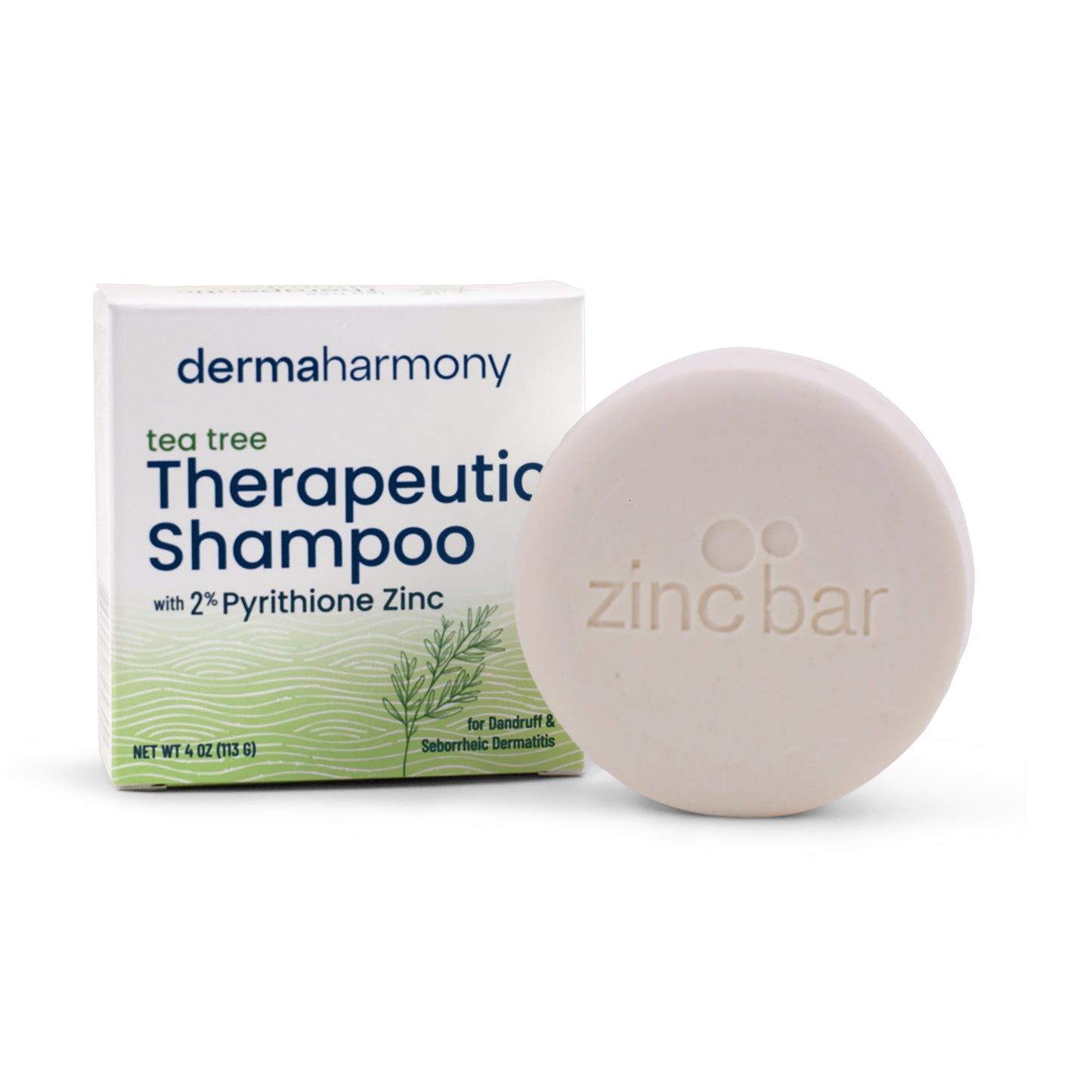 2% Pyrithione Zinc Dandruff & Seborrheic Dermatitis Shampoo Bar - Tea Tree
