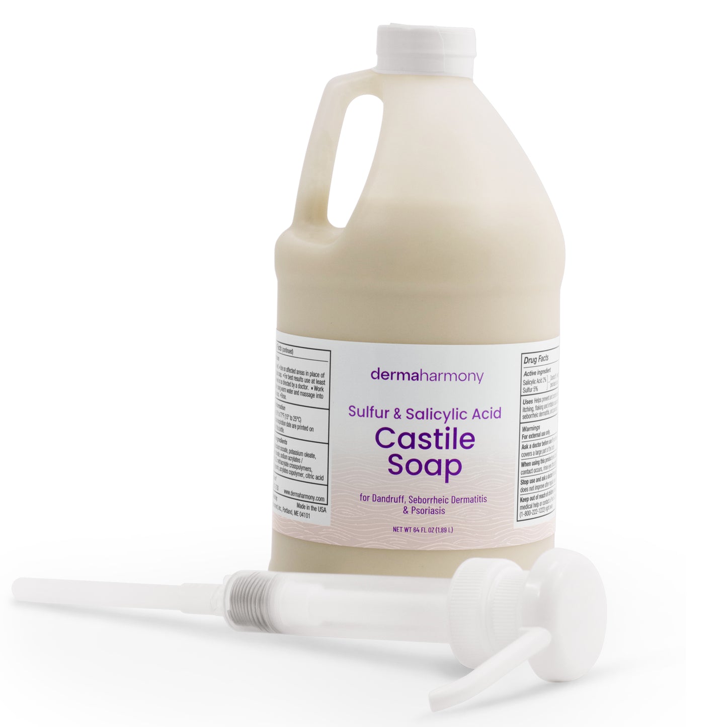 Sulfur + Salicylic Acid Castile Soap (Liquid)