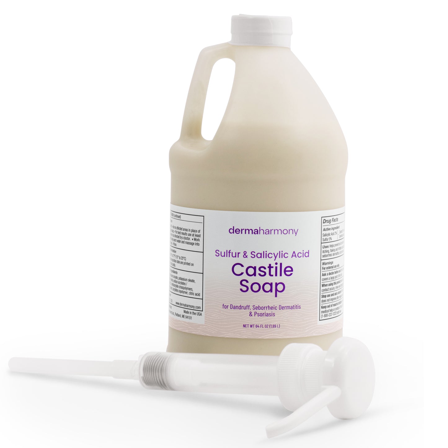 Sulfur + Salicylic Acid Castile Soap (Liquid)