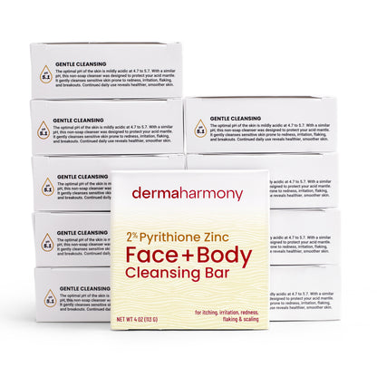 2% Pyrithione Zinc Face + Body Cleansing Bar - Fragrance-Free