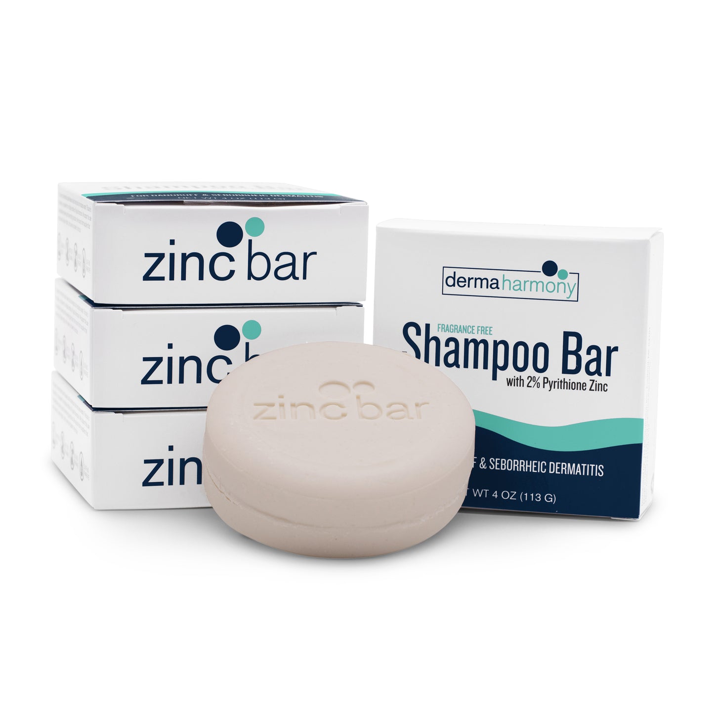 2% Pyrithione Zinc Dandruff & Seborrheic Dermatitis Shampoo Bar - Fragrance-Free - 4 oz