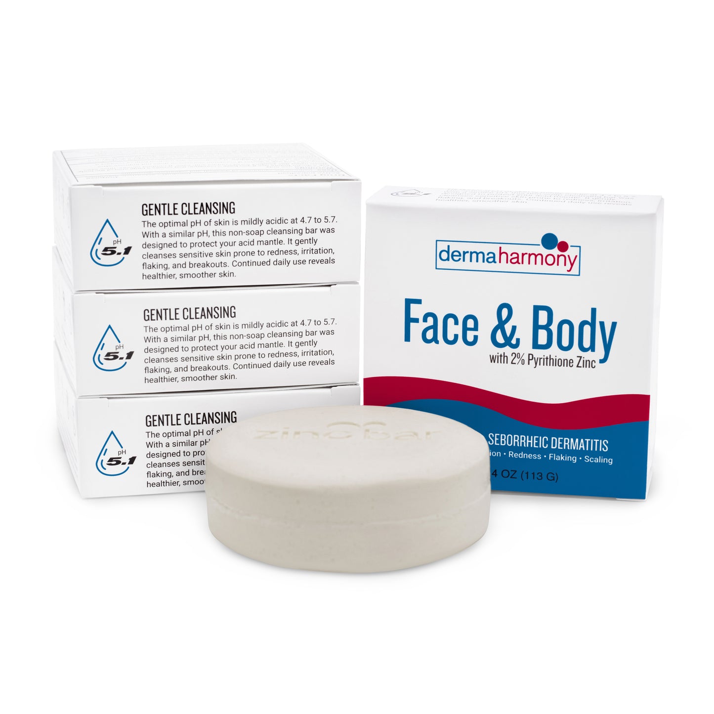 2% Pyrithione Zinc Face & Body Bar (non-soap) - Unscented