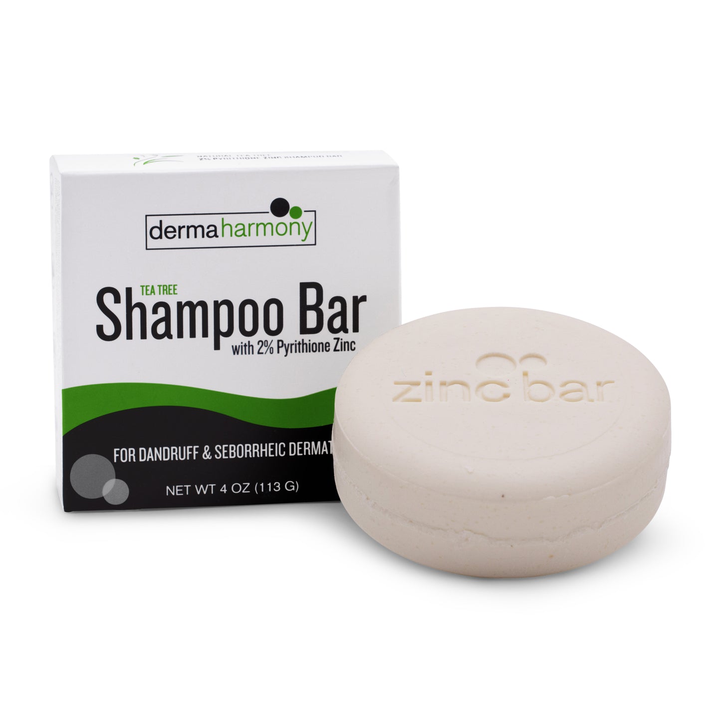 2% Pyrithione Zinc Dandruff & Seborrheic Dermatitis Shampoo Bar - Tea Tree